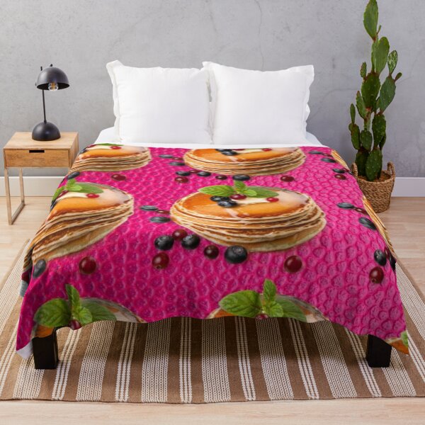 Item preview, brown pancakes with fruits on a pink fond designed and sold by Mariocii.