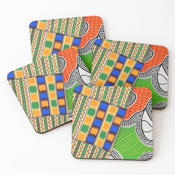 Item preview, African Fabric Patchwork Collage Art Patterns [#242] designed and sold by AfriStyleUK.