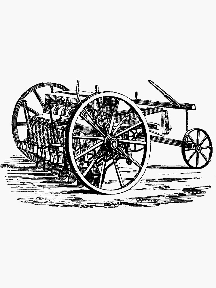 "Seed Drill" Sticker for Sale by Quill-n-Ink | Redbubble