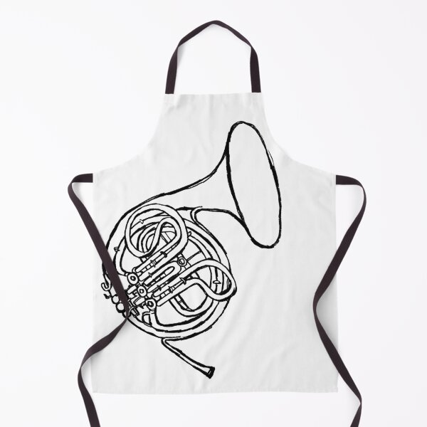 Item preview, Hand Drawn Brass Vintage French Horn designed and sold by badlydrawnbabe.