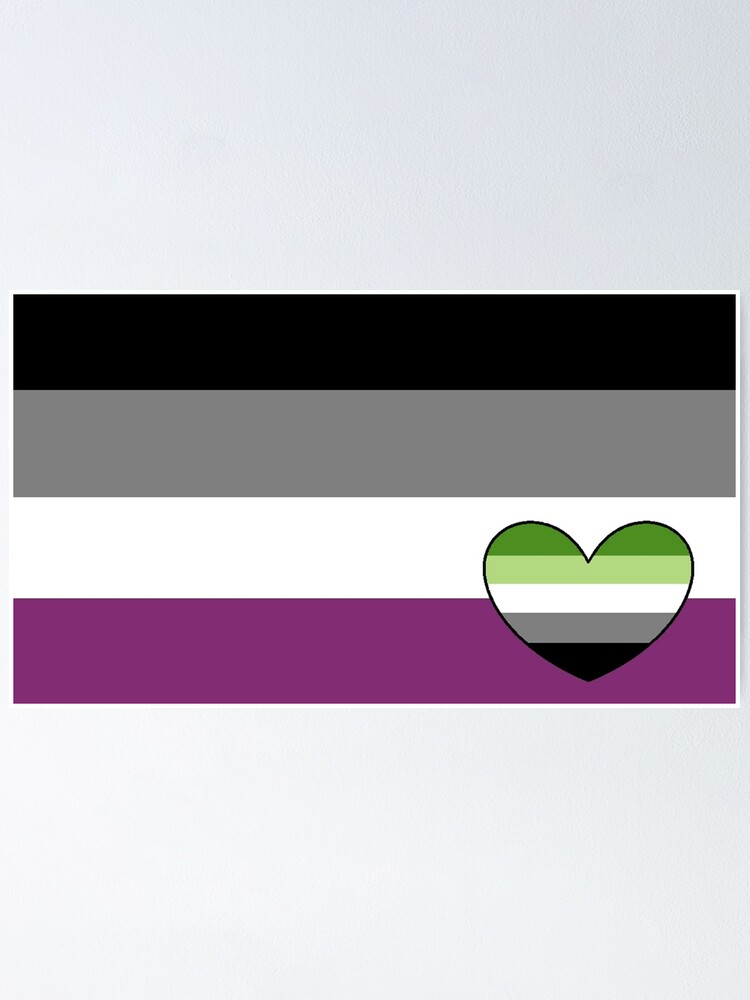 Asexual Aromantic Pride Flag Poster By Ace Of Cake Redbubble 