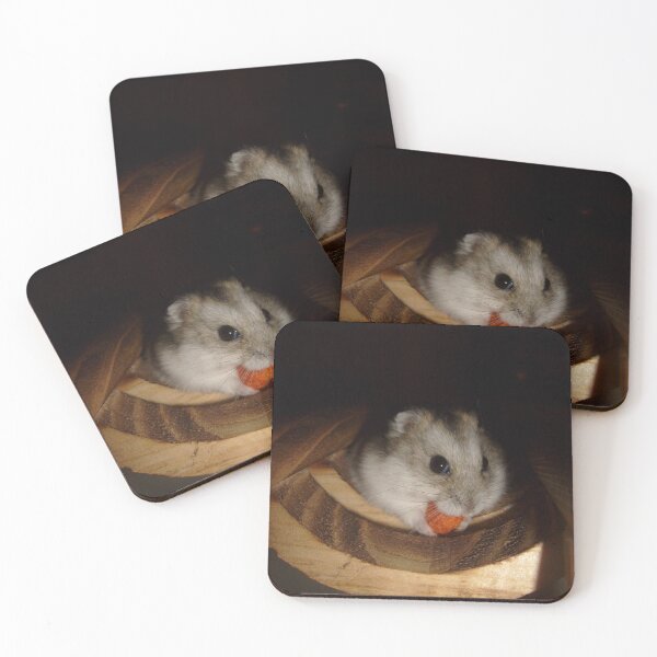 Item preview, Cute little Russian Dwarfhamster eating a snack designed and sold by Colourful-Dinos.