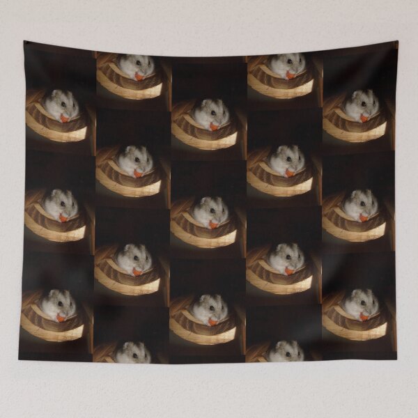 Item preview, Cute little Russian Dwarfhamster eating a snack designed and sold by Colourful-Dinos.