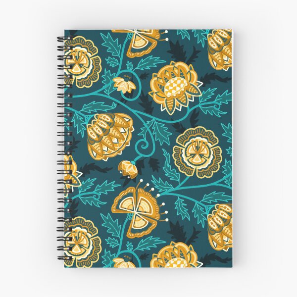Item preview, Modern Indian Chintz - Mustard & Teal designed and sold by TigaTiga.
