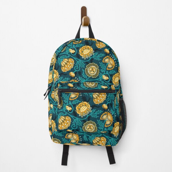 Item preview, Modern Indian Chintz - Mustard & Teal designed and sold by TigaTiga.