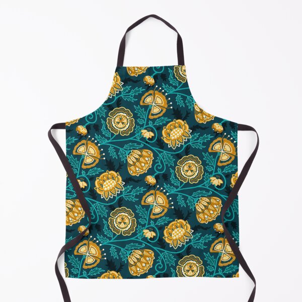 Item preview, Modern Indian Chintz - Mustard & Teal designed and sold by TigaTiga.