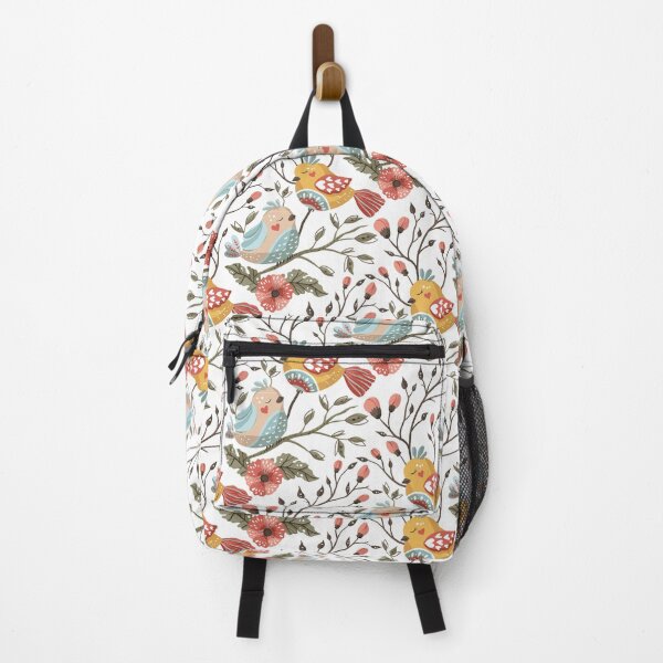 Item preview, Whimsical Art Water Color Botanical Pattern of Birds and Flowers designed and sold by MortexApparel.
