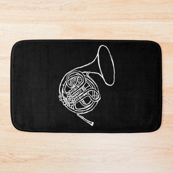 Item preview, Minimal Brass Music Vintage French Horn  designed and sold by badlydrawnbabe.