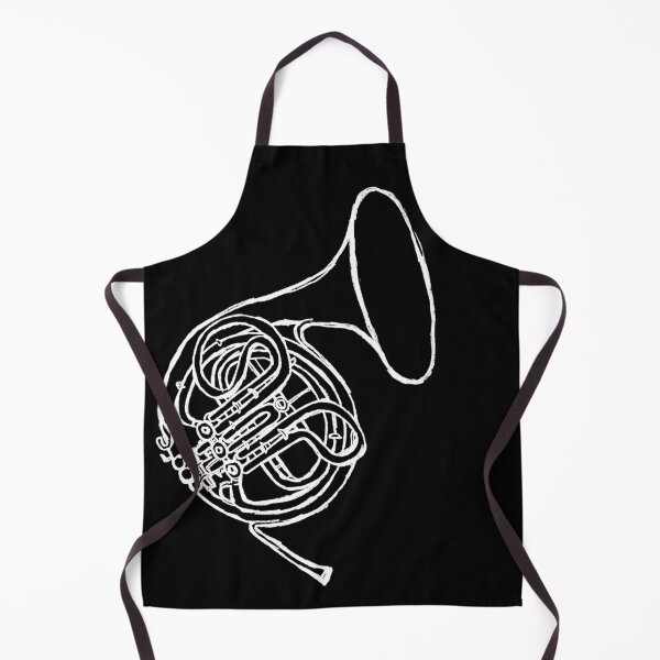 Item preview, Minimal Brass Music Vintage French Horn designed and sold by badlydrawnbabe.