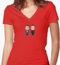 Jack and Ianto (shirt) Women's Fitted V-Neck T-Shirt