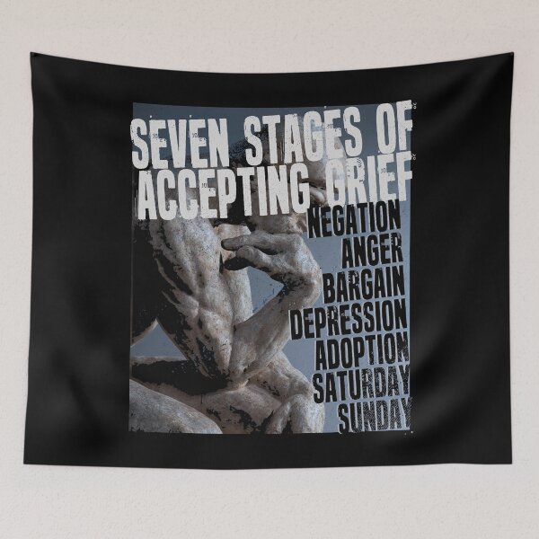 Item preview, Seven stages of accepting grief designed and sold by kolbasound.
