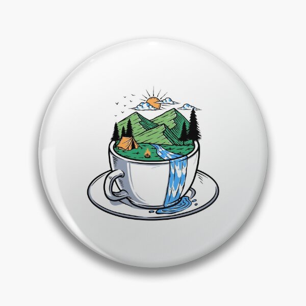 Artikelvorschau, Bergblick in einer Kaffeetasse entworfen und verkauft von TotalityDesigns.