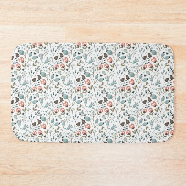 Item preview, Awesome Floral Pattern Blue and Pink Flowers Illustration Art designed and sold by MortexApparel.