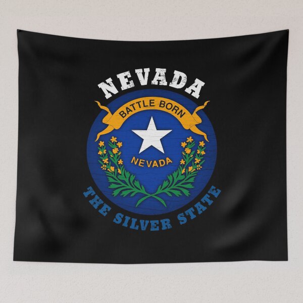 Item preview, NEVADA SILVER STATE FLAG designed and sold by Madjack Tees Kiwi SuperStore.