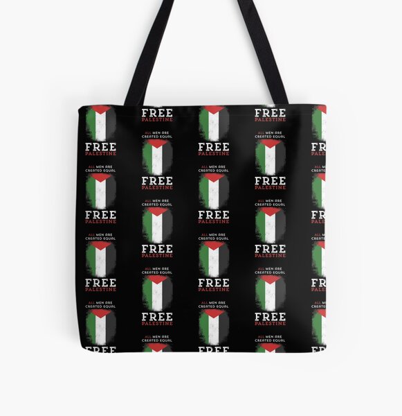 “All men are created equal" - Free Palestine All Over Print Tote Bag