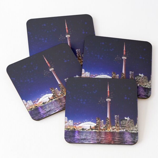 Item preview, Toronto At Night Mixed Media Altered Photo designed and sold by OByD.