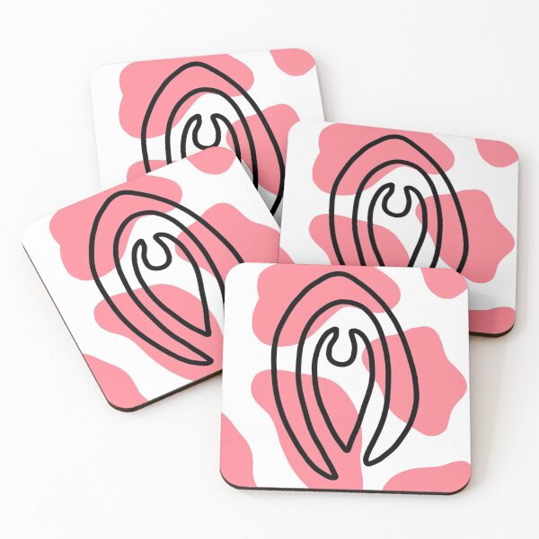 Item preview, Cow Print Pink Vulva Feminist Art Print Yoni Bedroom Livingroom designed and sold by Femminine-art.