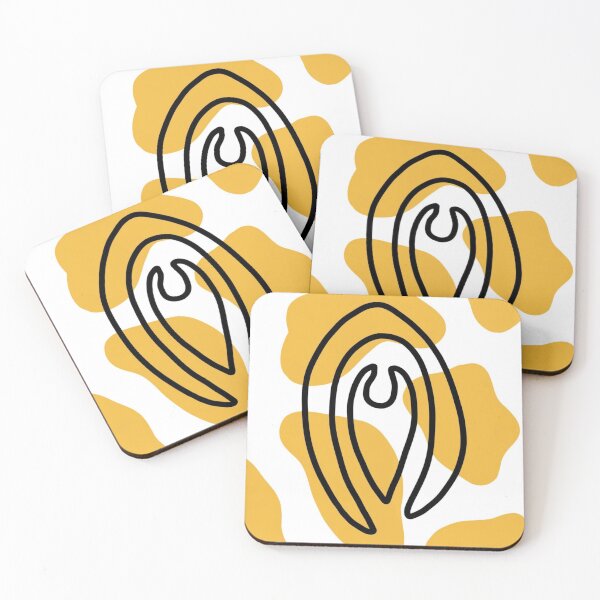 Item preview, Cow Print Orange Vulva Feminist Art Print Yoni Bedroom Livingroom designed and sold by Femminine-art.