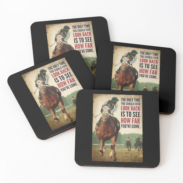 Item preview, The Only Time You Should Ever Look Back Is To See How Far - Horses Racing designed and sold by hippololocc.