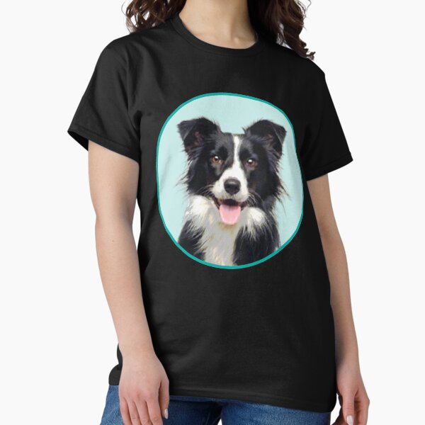 Vista previa del artículo con la obra «Lindo Perro Border Collie Amantes Divertidos Del Border Collie», diseñado y vendido por alaechamlal.