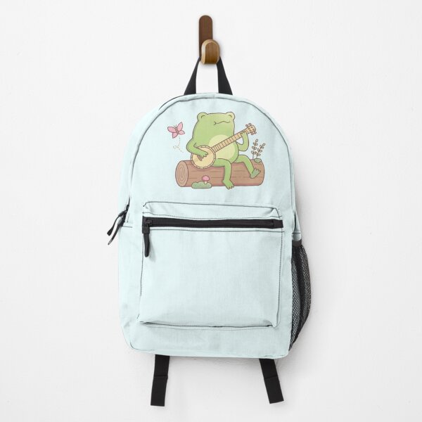 Item preview, Cute Frog Playing Banjo On Wooden Log designed and sold by rustydoodle.