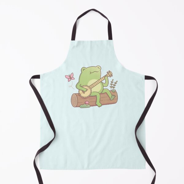 Item preview, Cute Frog Playing Banjo On Wooden Log designed and sold by rustydoodle.