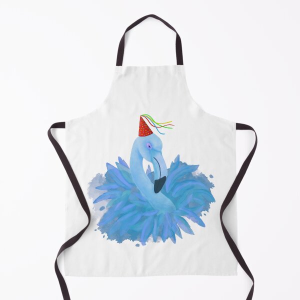 Item preview, Blue flamingo in party hat illustration designed and sold by Zela.