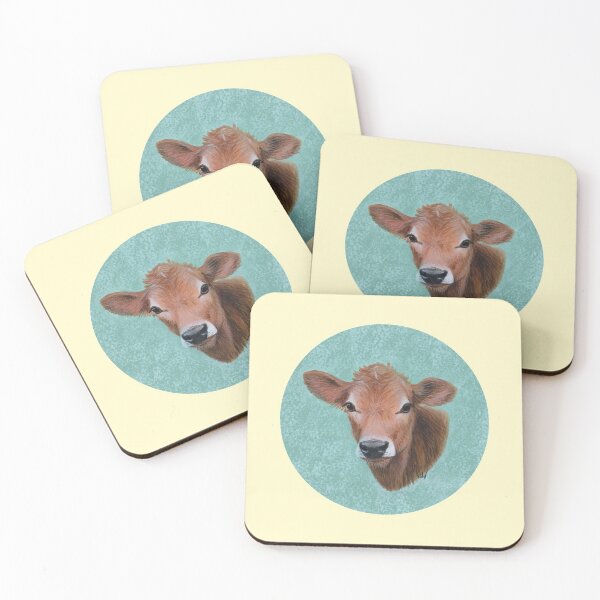 Item preview, Red Calf (yellow background) designed and sold by SandraWarmerdam.