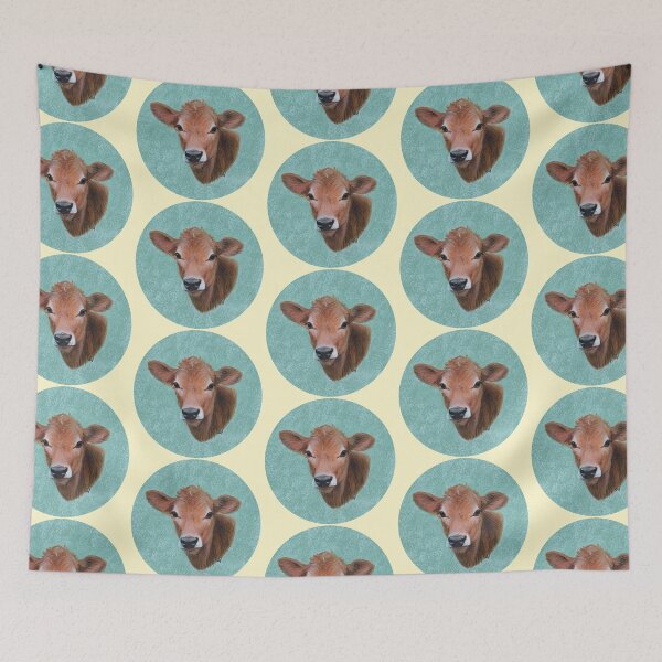 Item preview, Red Calf (yellow background) designed and sold by SandraWarmerdam.