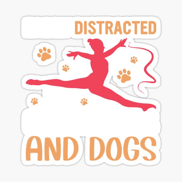 Distracted and dogs Sticker