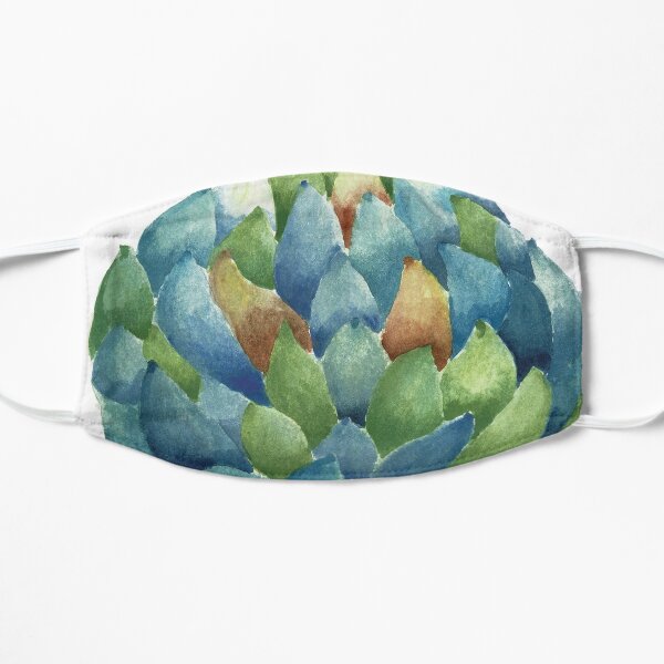 Artichoke in watercolour Flat Mask