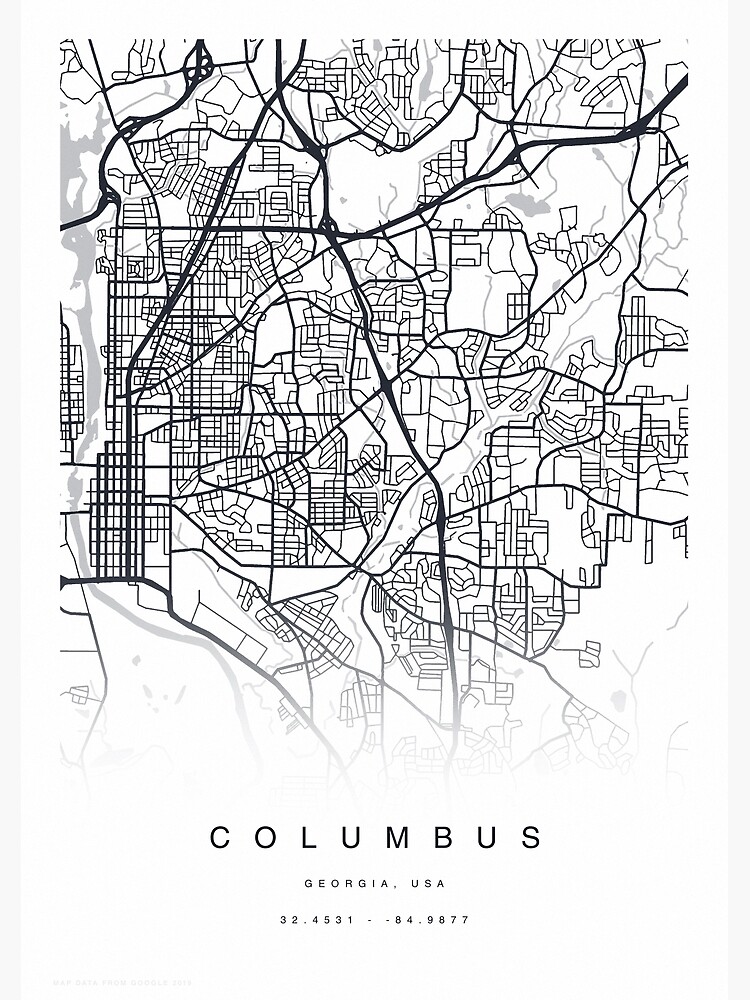 "Columbus, USA Map Poster" Poster by TheZenSprout Redbubble