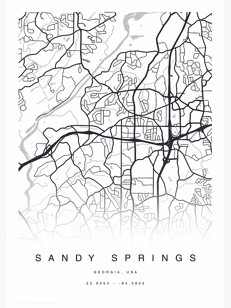 "Sandy Springs, USA Map Poster" Poster for Sale by TheZenSprout