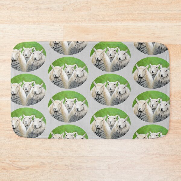 Item preview, Three Sheep (grey background) designed and sold by SandraWarmerdam.