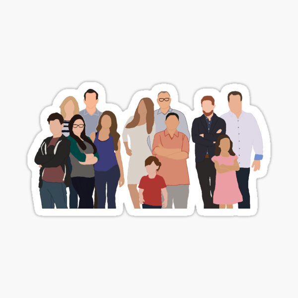 Moderne Familie Sticker