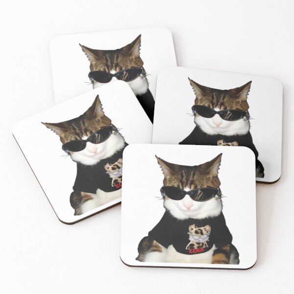 Item preview, cool cat in sunglasses designed and sold by sugarart25.