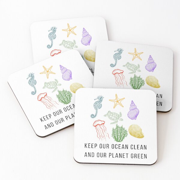Item preview, Keep our ocean clean  and our planet green designed and sold by Lineemme.