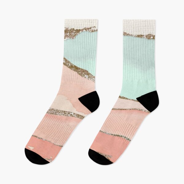 Item preview, Soft Pink and Soft Blue with Rose Gold Shimmer   designed and sold by aartidote.