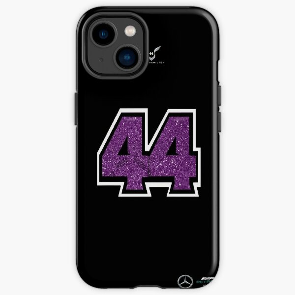 Lewis Hamilton graphique violet personnalisé | T-shirt F1 | Étui pour téléphone F1 | Cadeau F1 Coque antichoc iPhone