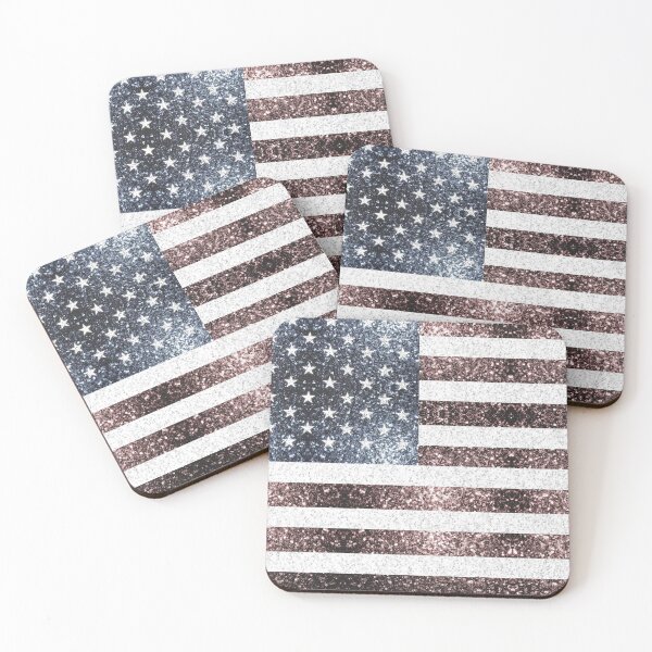 Item preview, USA flag Rustic Red White Blue faux Sparkles  America patriotic bling (Photo of Glitter - Not Reflective)  designed and sold by PLdesign.