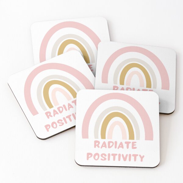 Item preview, radiate Positivity, pink rainbow positive affirmation designed and sold by Beeroclock.