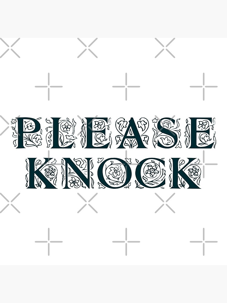 please-knock-poster-for-sale-by-ferh0d-redbubble for Free Printable Please Knock Sign Please knock