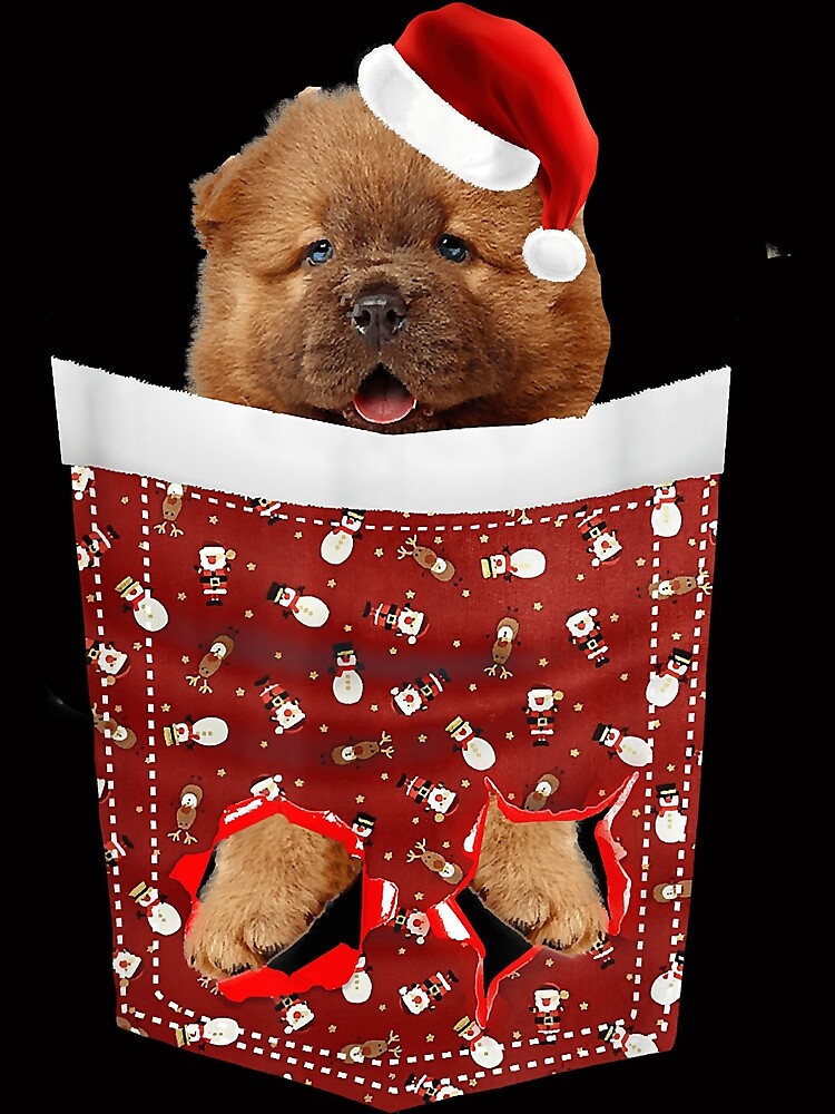 Christmas Dog Lover Christmas Pocket Chow Chow