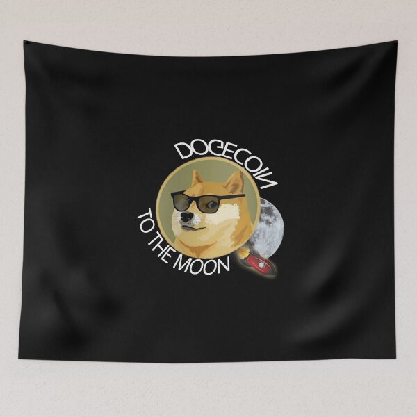 Item preview, Dogecoin To The Moon Stickers  designed and sold by Nedskr.