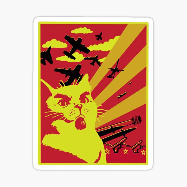 Pegatina «Cartel de propaganda de Meme divertido de Vladimir Lenin the ...