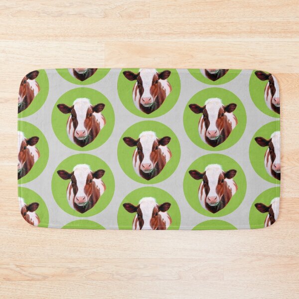 Item preview, Red Cow (grey background) designed and sold by SandraWarmerdam.