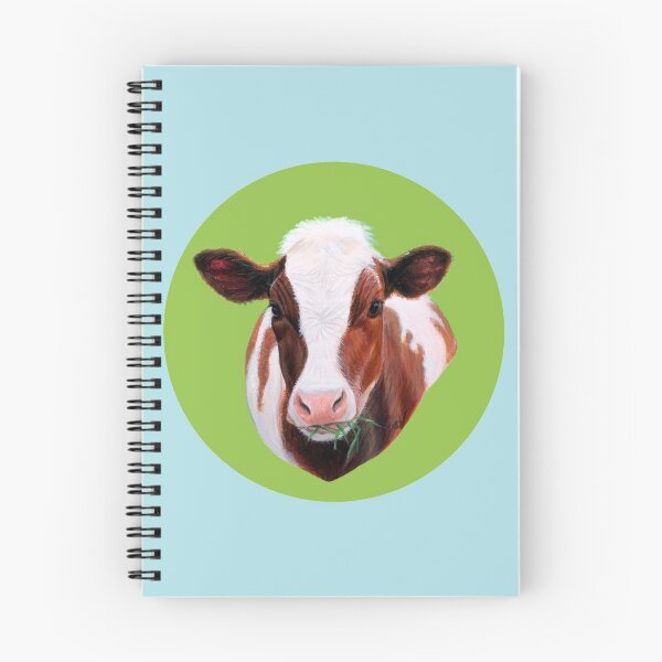 Item preview, Red Cow (blue background) designed and sold by SandraWarmerdam.