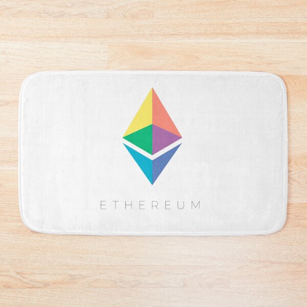 Item preview, Ethereum crypto coin colored logo designed and sold by CryptoBazaar.