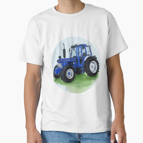 Vista previa del artículo con la obra «Tractor clásico azul», diseñado y vendido por SandraWarmerdam.