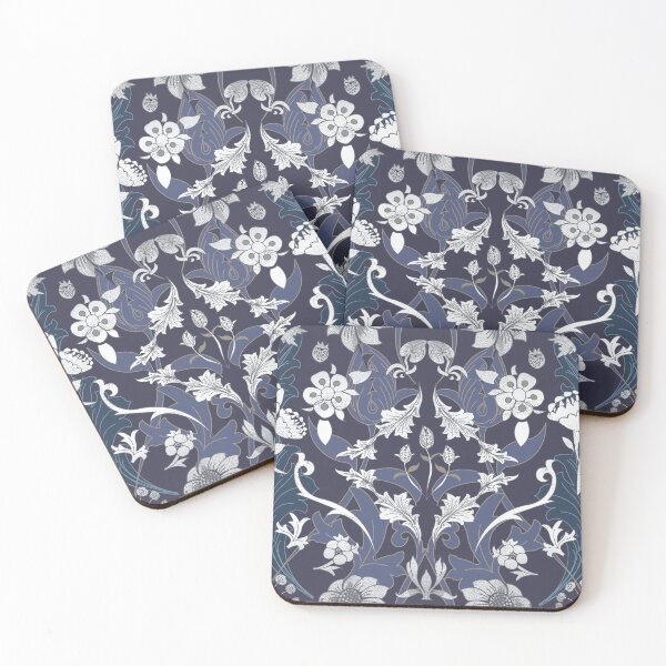 Item preview, Exquisite William Morris Daisy Tile, Tulip and Strawberry Thief fusion - Art Nouveau Victorian Pattern. Caroline Laursen original designed and sold by Caroline Laursen.